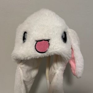 Rabbit Hat Ear Moving Hat Funny Bunny Plush Hat